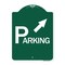 Signmission Parking W/ Arrow Pointing to Top Right, Green & White Aluminum Sign, 18" x 24", GW-1824-24516 A-DES-GW-1824-24516 - alternate 1